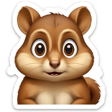 Confused chipmunk  sticker