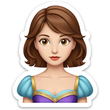 Classy aesthetic woman brown hair  sticker