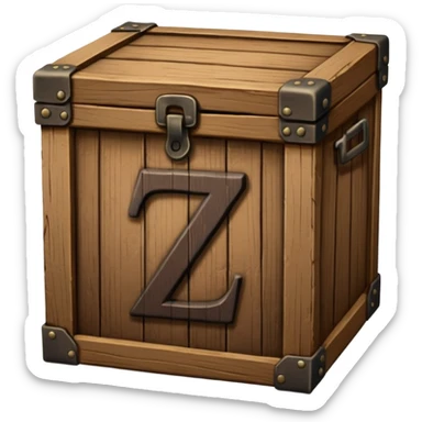 letter Z in box sticker
