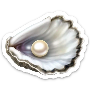 Oyester with pearl  sticker