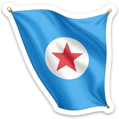 Vorrei creare una piccola bandiera per un emoji una bandiera del Napoli con i suoi colori e la sua N particola in modo che si capisca che sia del Napoli sticker