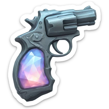 opal crystal handgun  sticker