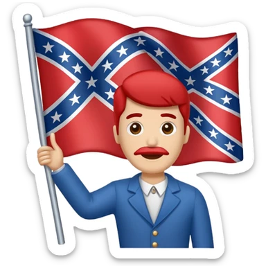 Confederate flag sticker