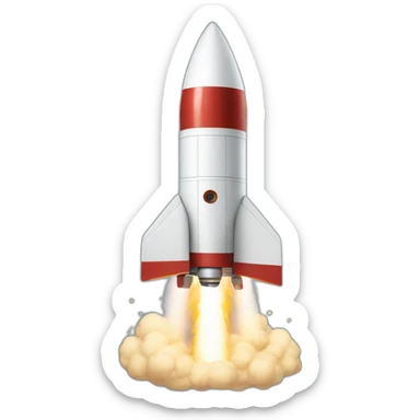 rocket flies sticker