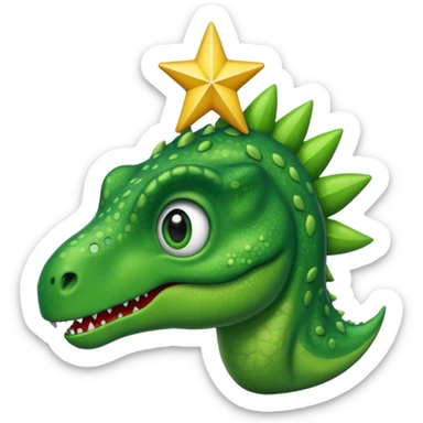 Dinosaurio con ojos de estrella sticker