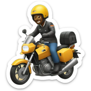 a boda boda rider in kenya sticker