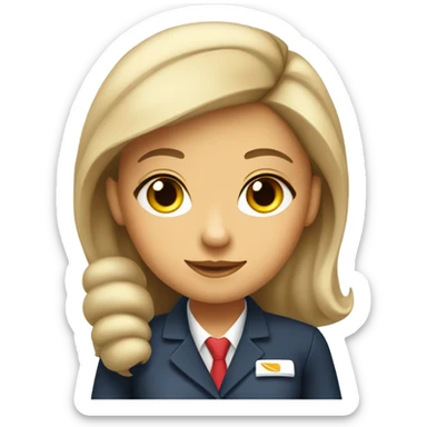 a flight attendant gitl sticker