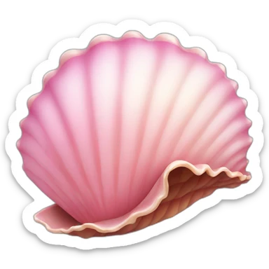 pink cute sea shell sticker