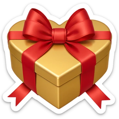 heart-shaped present sticker