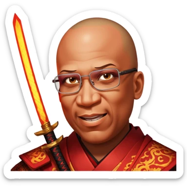 Fire-Wielding Samurai sticker