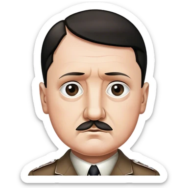 Adolf Hitler, cute, babyface sticker