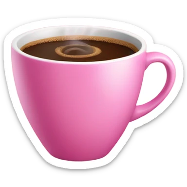 Coffee coffee Coffee in pink cup sticker