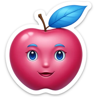 Une  cerise bleu.    Ils 8 sticker