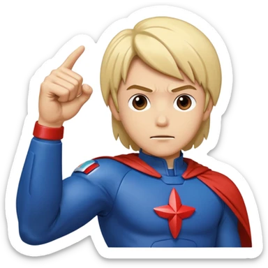 Mark from Battle of the Planets doing fist pump. sticker