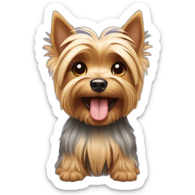 smiling Yorkshire Terrier sticker