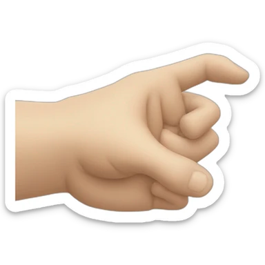 Hand folding in a 90 degree angle with the wrist sticker