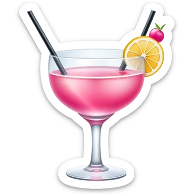 pink cocktail summer sticker