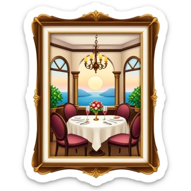 Elegant romantic restaurant, exterior view  sticker