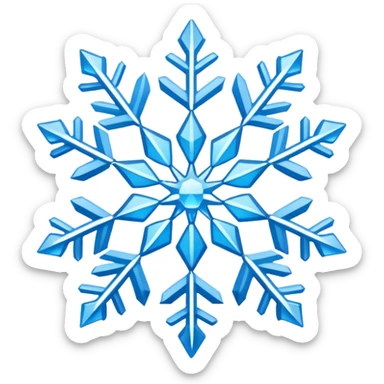 Sky blue snowflake sticker