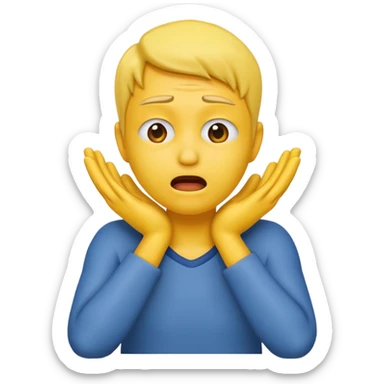 Create an emoji choking violently with hands on neck sticker