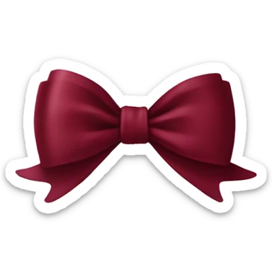 Burgundy bow ￼￼ sticker