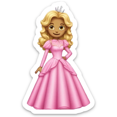 Glinda wearing a pink dress and jacket  sticker