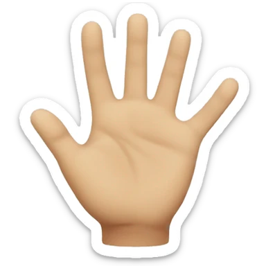 emoji face with outstretched hand reaching toward the screen sticker