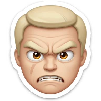 A pissed off face sticker