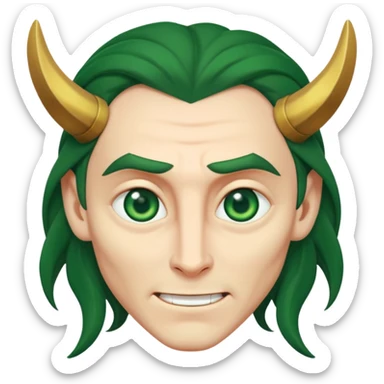 loki with a mischievous look  sticker