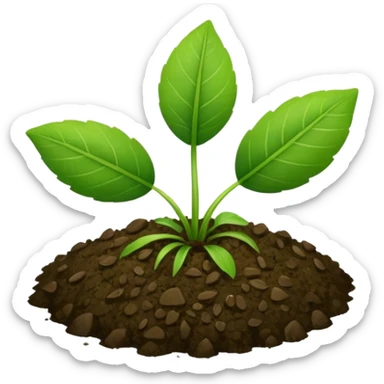 ground with small plant leaf sticker