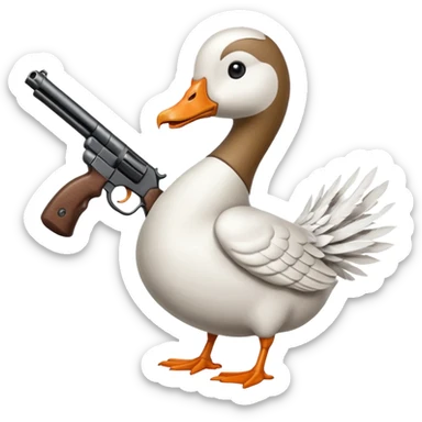 Goose with a ar sticker