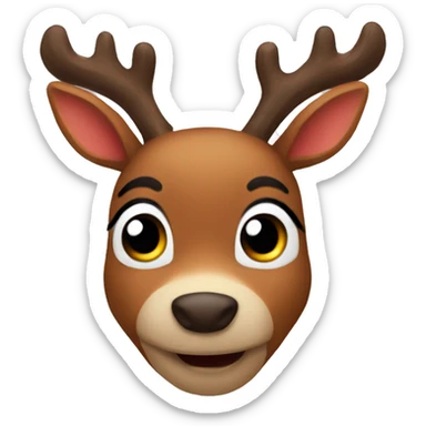 cute rudolph  sticker