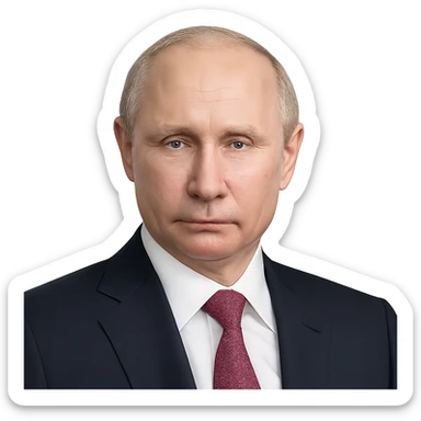 photorealistic Vladimir Putin sticker