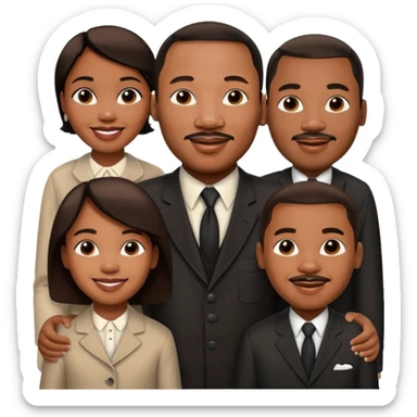 Martin Luther King JR. Siblings sticker