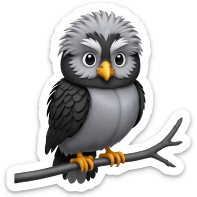 karga, perched, looking curious sticker