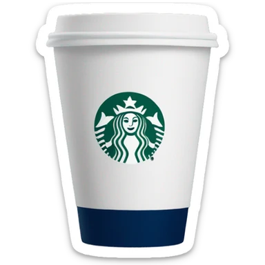 Navy blue Starbucks cup  sticker