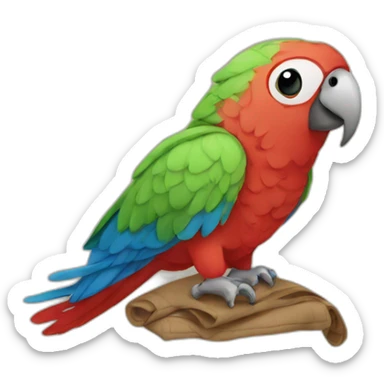 parrot in a blanket sticker