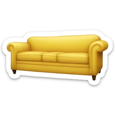 Yellow couch  sticker