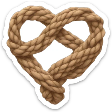 Heart twisted into knot sticker