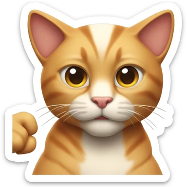 Cat with muscles sticker