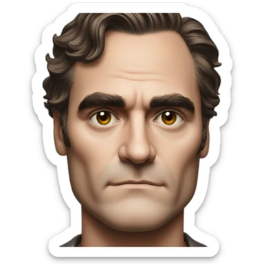 joaquin phoenix portrait face sticker
