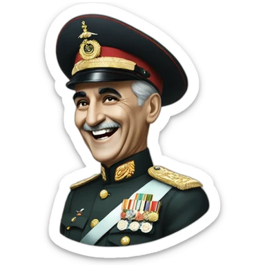 mohammad reza shah laughing sticker