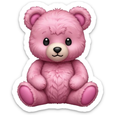Pink teddy bear sticker
