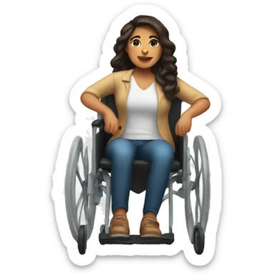 latina in wheelchair sticker