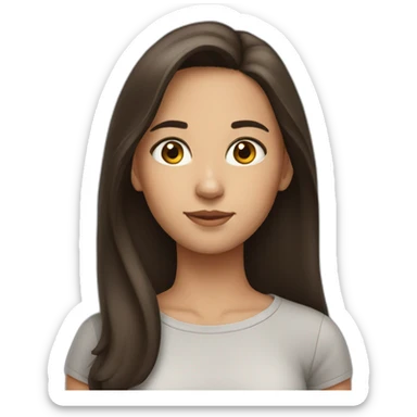 Brunette girl 14 years old sticker