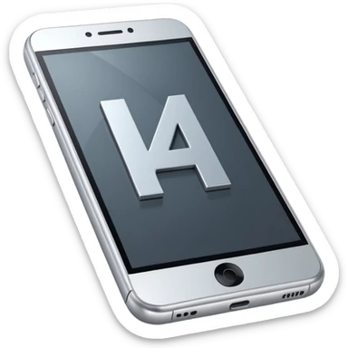 smartphone with AI and a hashtag symbol sticker