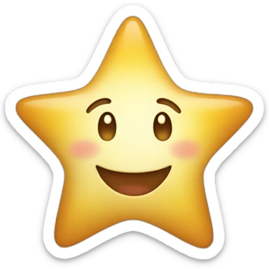 smiling star sticker