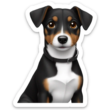 All Black Only Jack Russell Terrier no brown sticker