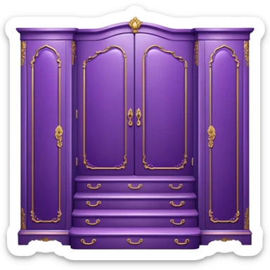 42-foot purple steps in floor map way to wardrobe closet sticker