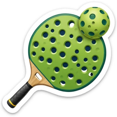 Emoji de una pelota de pickleball sticker